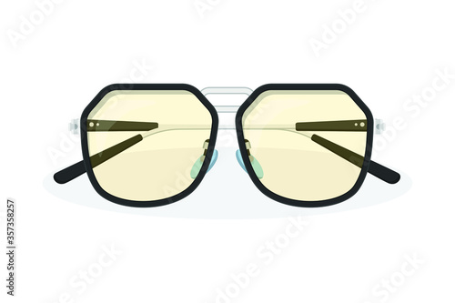 Glasses flat style isolated on white. object vector for your design work, presentation, website or others.