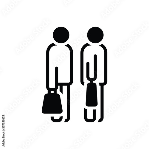 Black solid icon for going to shopping