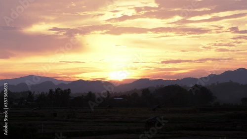 sunset in the mountains
