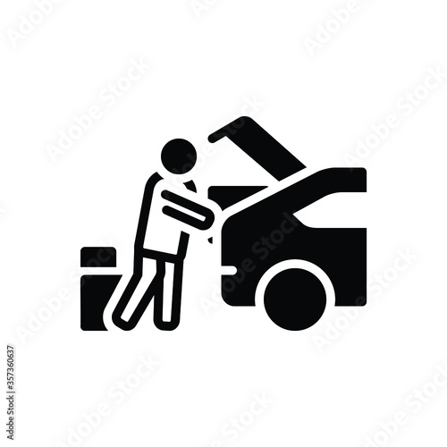 Black solid icon for consumers