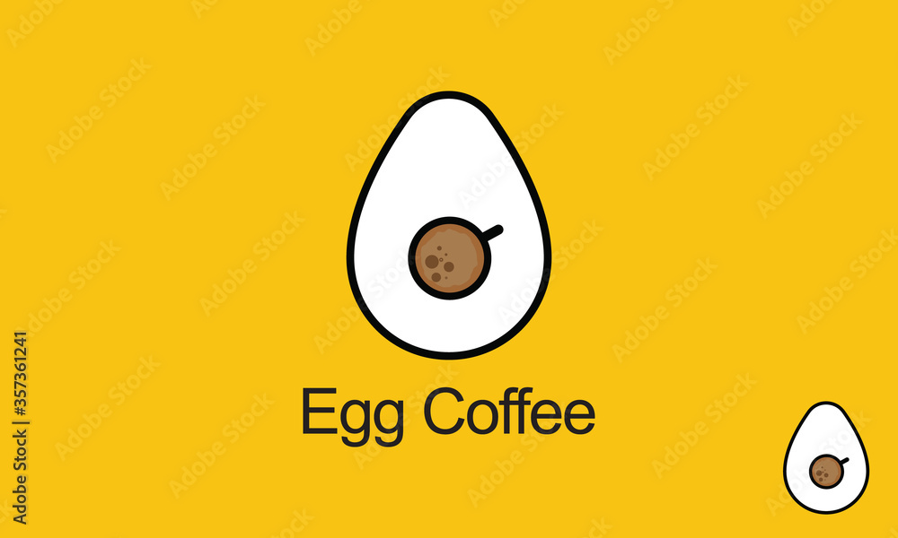 Egg coffee Logo Design Template. Egg coffee Logo Design Template.