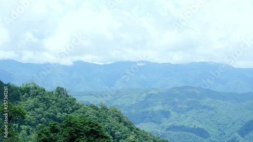 mountain landscape with clouds