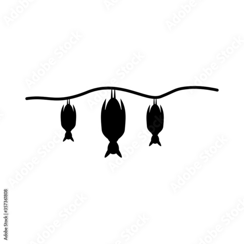 bat icon vector design isolated white