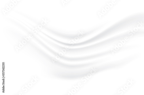 crumpled fabric texture. cloth wave grey shadow soft creased white abstract background. illustration vector