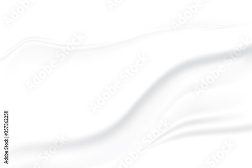 white cloth texture wave grey shadow soft. crumpled fabric background. illustration vector