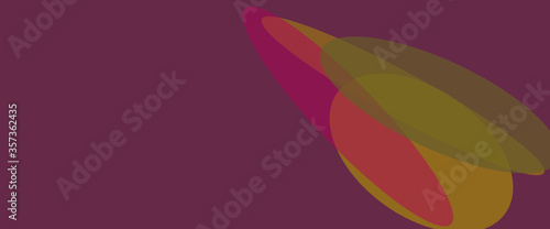 Web banner with oval shapes. Vector illustration. Simle backdrop