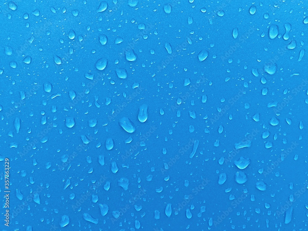 水滴　青　背景素材