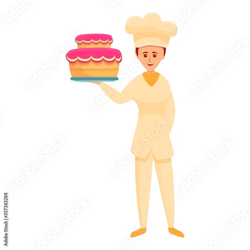 Confectioner icon. Cartoon of confectioner vector icon for web design isolated on white background