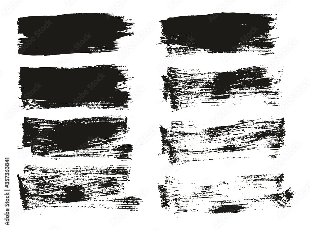 Flat Paint Brush Thin Short Background High Detail Abstract Vector Background Set Flat Paint Brush Thin Short Background High Detail Abstract Vector Background Set