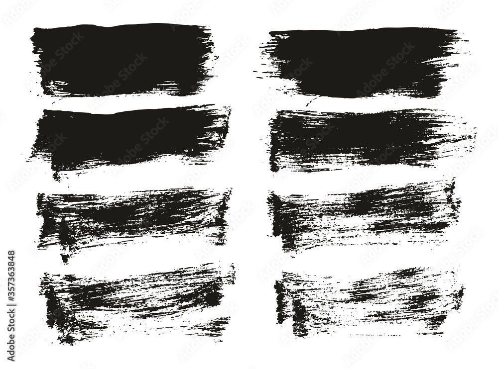Flat Paint Brush Thin Short Background High Detail Abstract Vector Background Set Flat Paint Brush Thin Short Background High Detail Abstract Vector Background Set