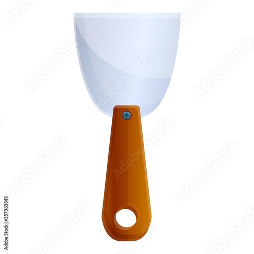 Handyman putty knife icon. Cartoon of handyman putty knife vector icon for web design isolated on white background