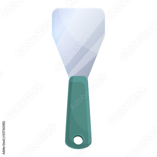 Home putty knife icon. Cartoon of home putty knife vector icon for web design isolated on white background