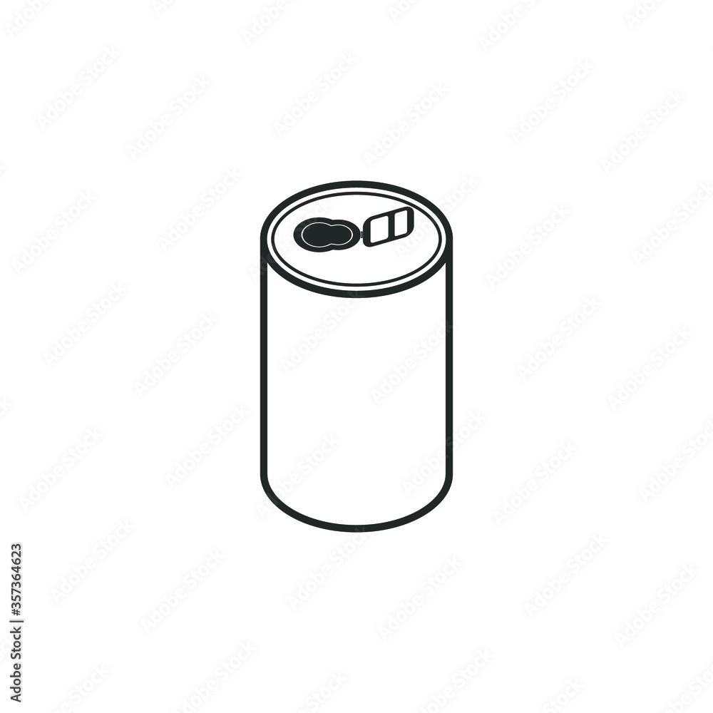 tin icon vector isolated white tin icon vector isolated white