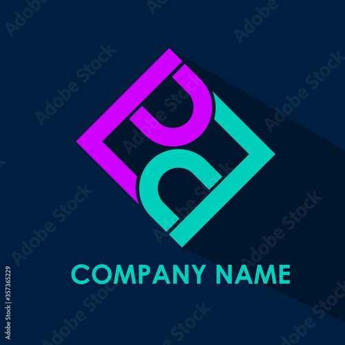 logotype Letter P D symbol vector design logo illustration graphic icon