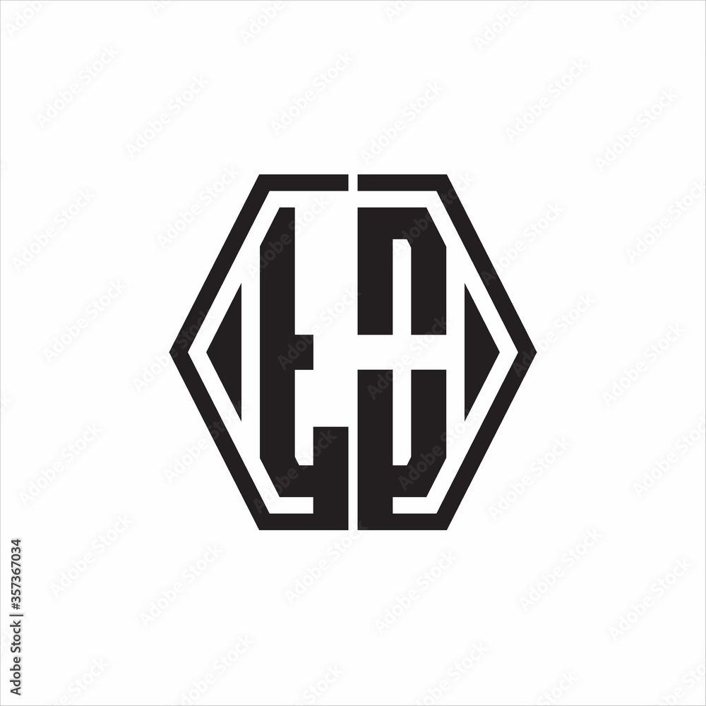 TO Logo monogram with hexagon line rounded design template on white background TO Logo monogram with hexagon line rounded design template on white background