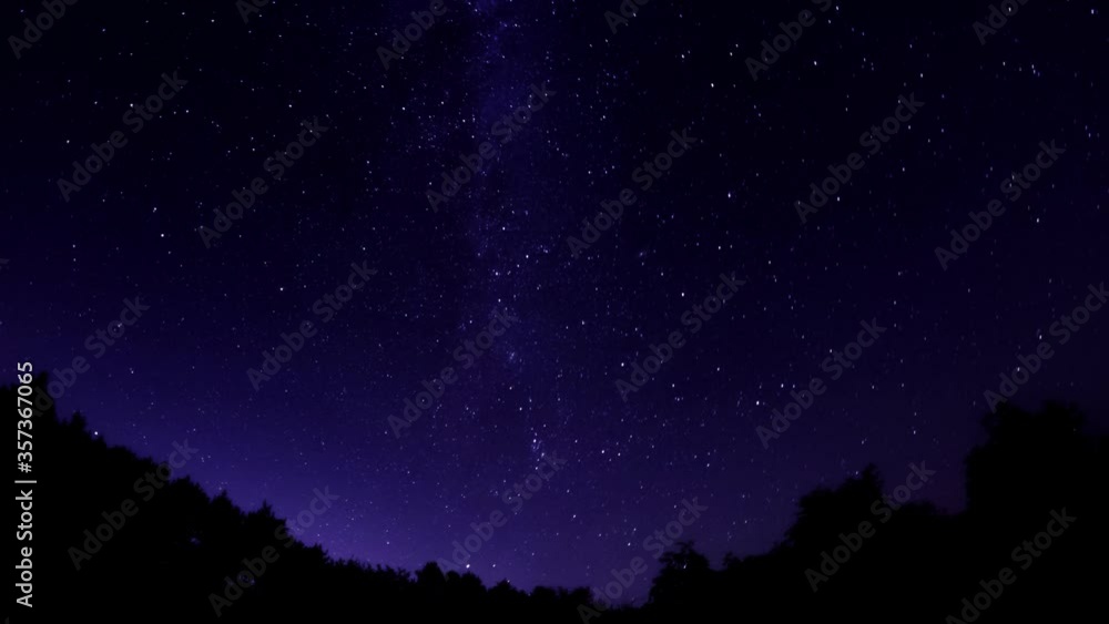 Galaxy Milky way against forest silhouette Galaxy Milky way against forest silhouette
