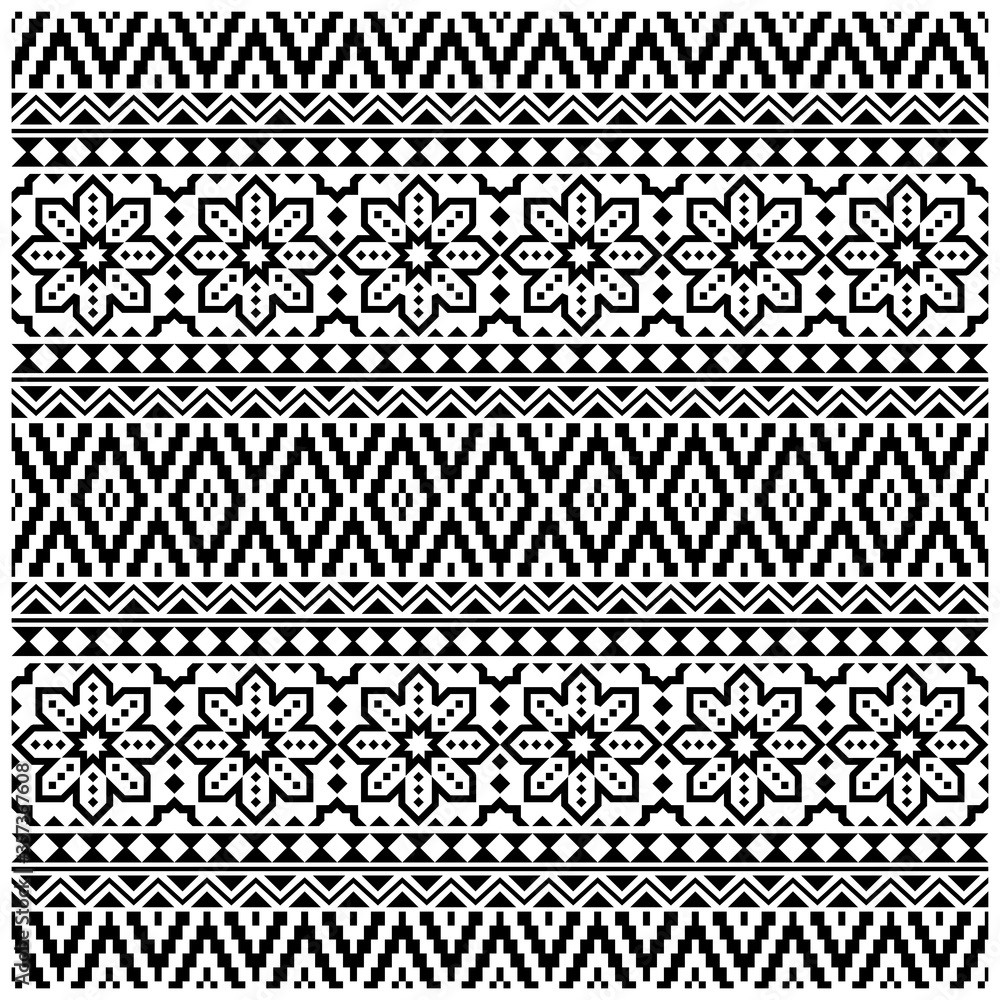 ethnic seamless patterns illustration vector. Aztec geometric backgrounds. Stylish navajo fabric