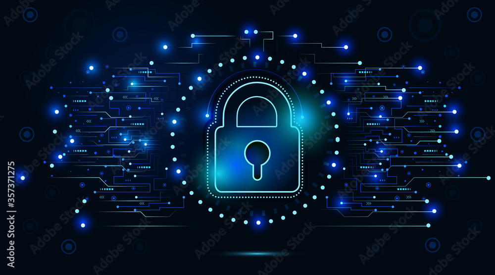 Cyber security and data protection vector background