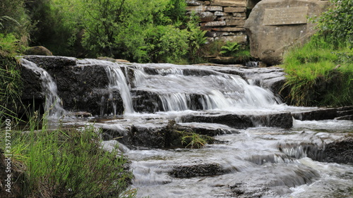 A long exposure of South Dean Beck beneath the Bronte Waterfall near Haworth in West Yorkshire, England.
