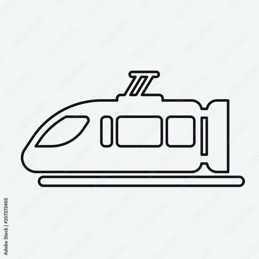train icon isolated on white background