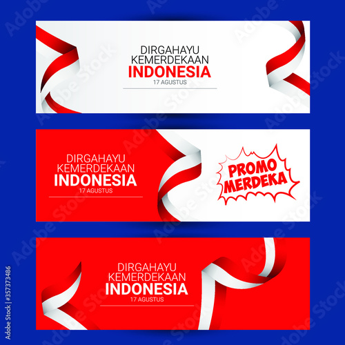 Indonesia independence day vector template