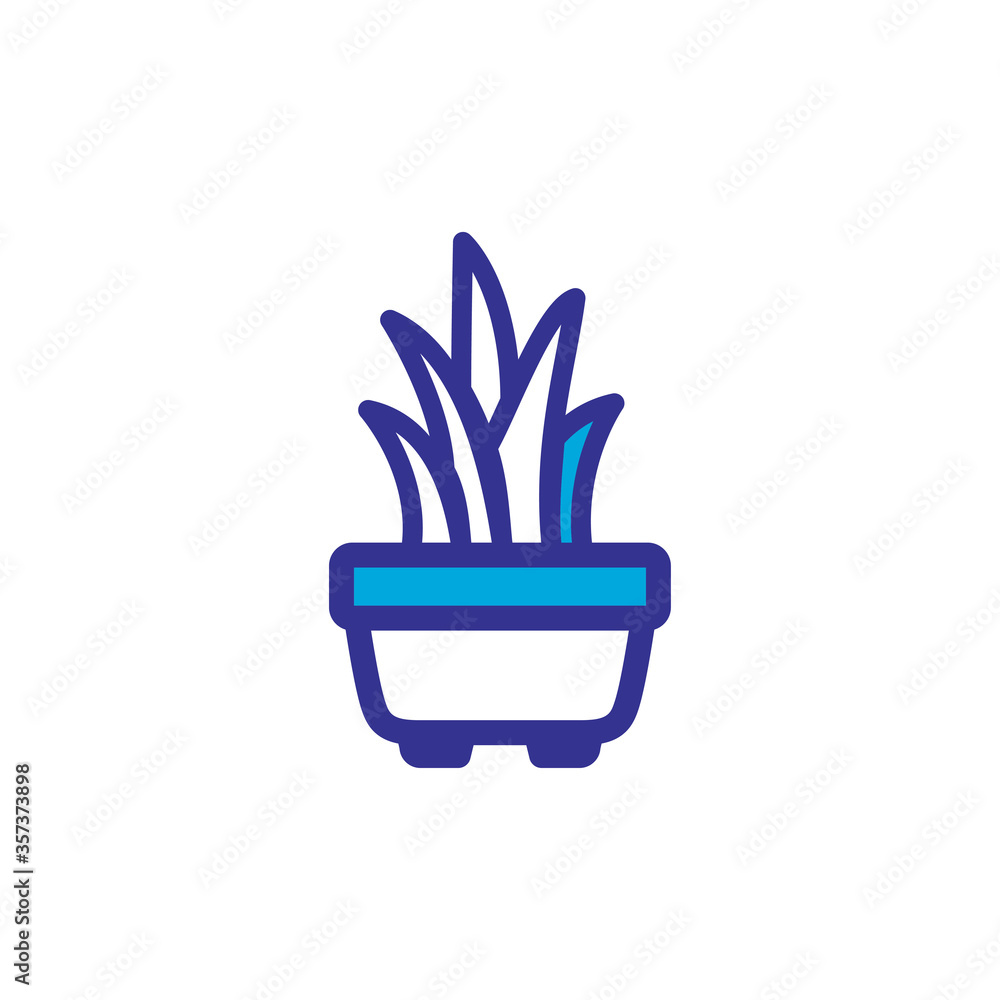 plant in flower pot icon, color style design plant in flower pot icon, color style design