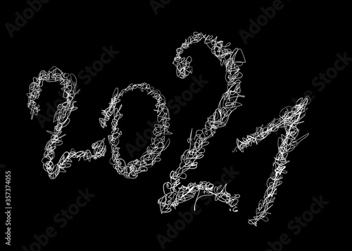 Handmade Christmas toy  ball, 2021 new jear  Christmas decoration pattern for design or background.