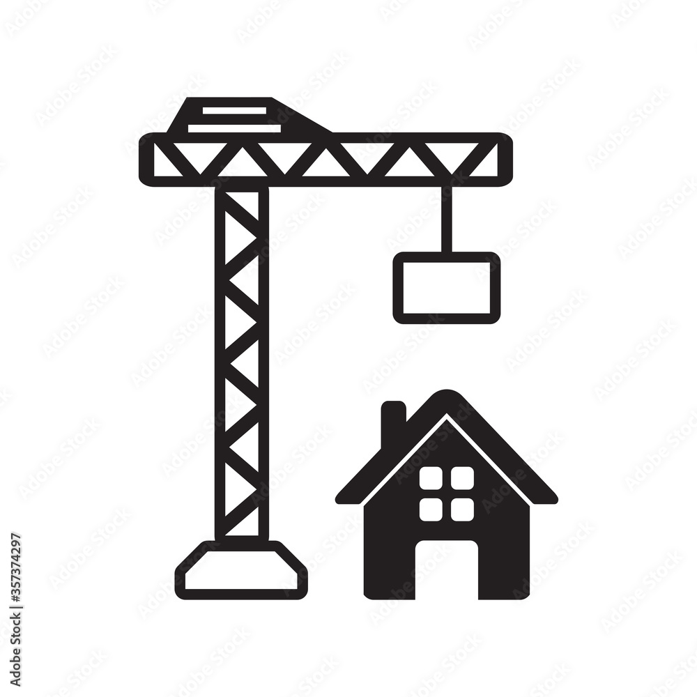 house construction icon, real estate icon vector house construction icon, real estate icon vector