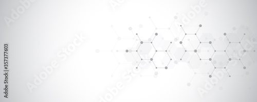Abstract molecules background. Molecular structures or chemical engineering, genetic research, innovation technology. Scientific, technical or medical concept.