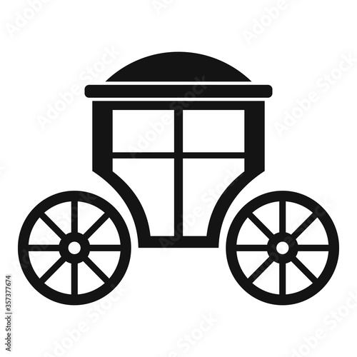 Traditional brougham icon. Simple illustration of traditional brougham vector icon for web design isolated on white background