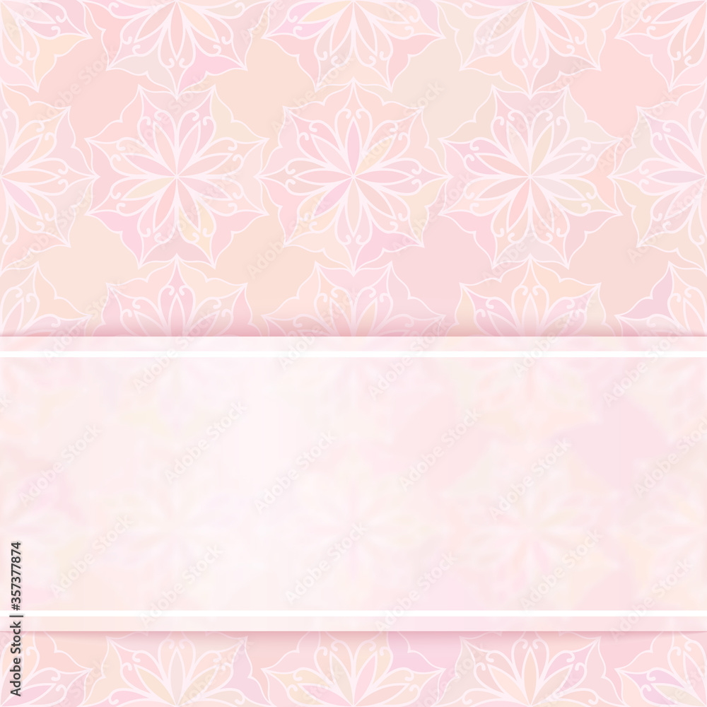 Card template with copy space for text and pattern background