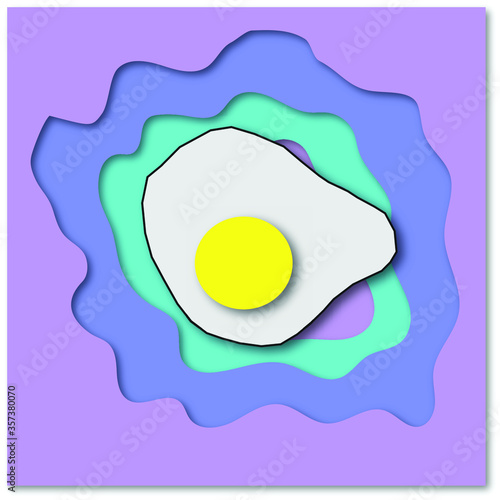 fried egg on a white background
