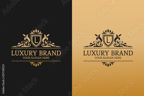 luxury brand logo template design vector