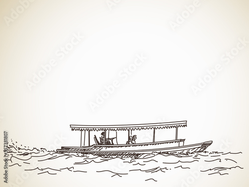 Sketch of boat taxi