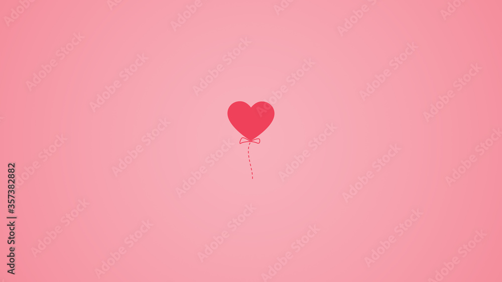 8k Walpaper heart and pink balloon