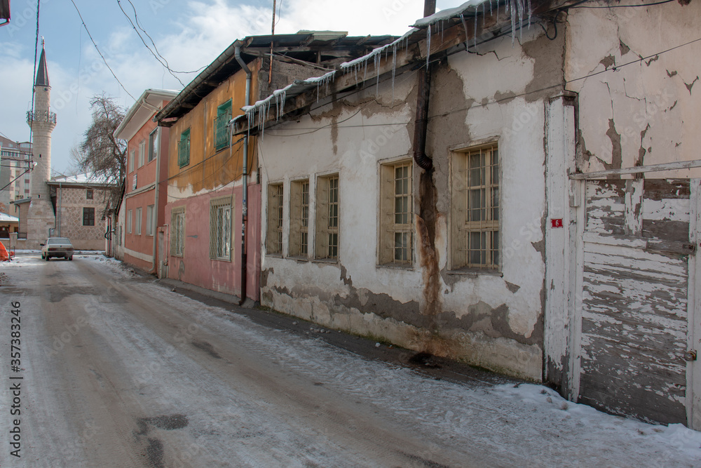 Old houses and winter