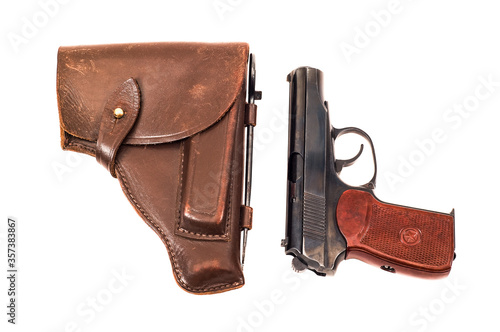 Russian 9mm handgun and holster