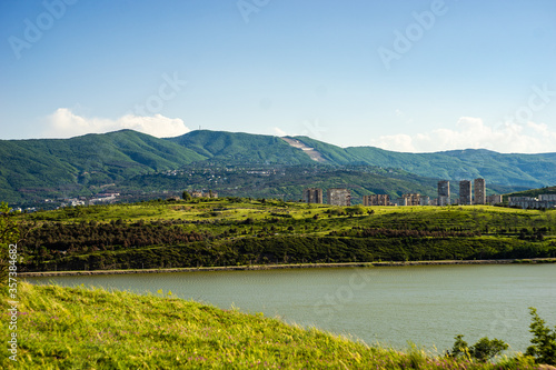 Recreation zone on Lisi lake in Tbilisi, Georgia photo