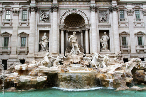 Trevi Fountain, Rome. Front view, daylight.