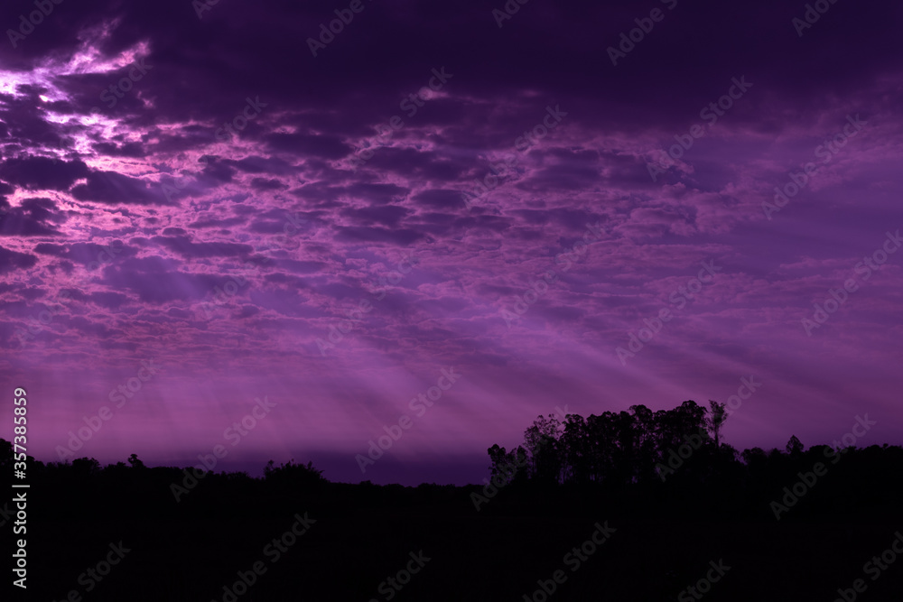 The colors of the evening in the Pampa Biome region in southern Brazil The colors of the evening in the Pampa Biome region in southern Brazil