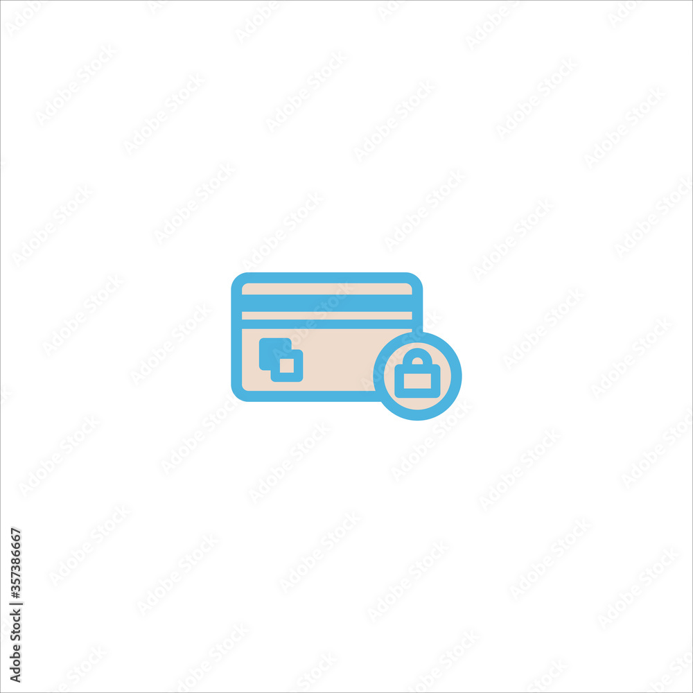 credit card security icon flat vector logo design trendy credit card security icon flat vector logo design trendy
