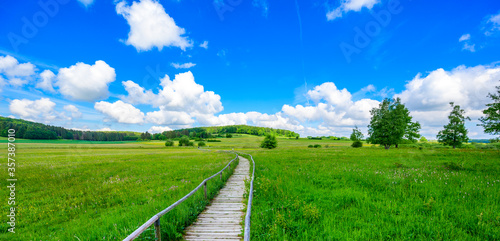 Schopflocher Moor (Torfgrube) at Lenningen, Swabian Alb, Beautiful landscape Scenery in Germany. Travel Destination. photo