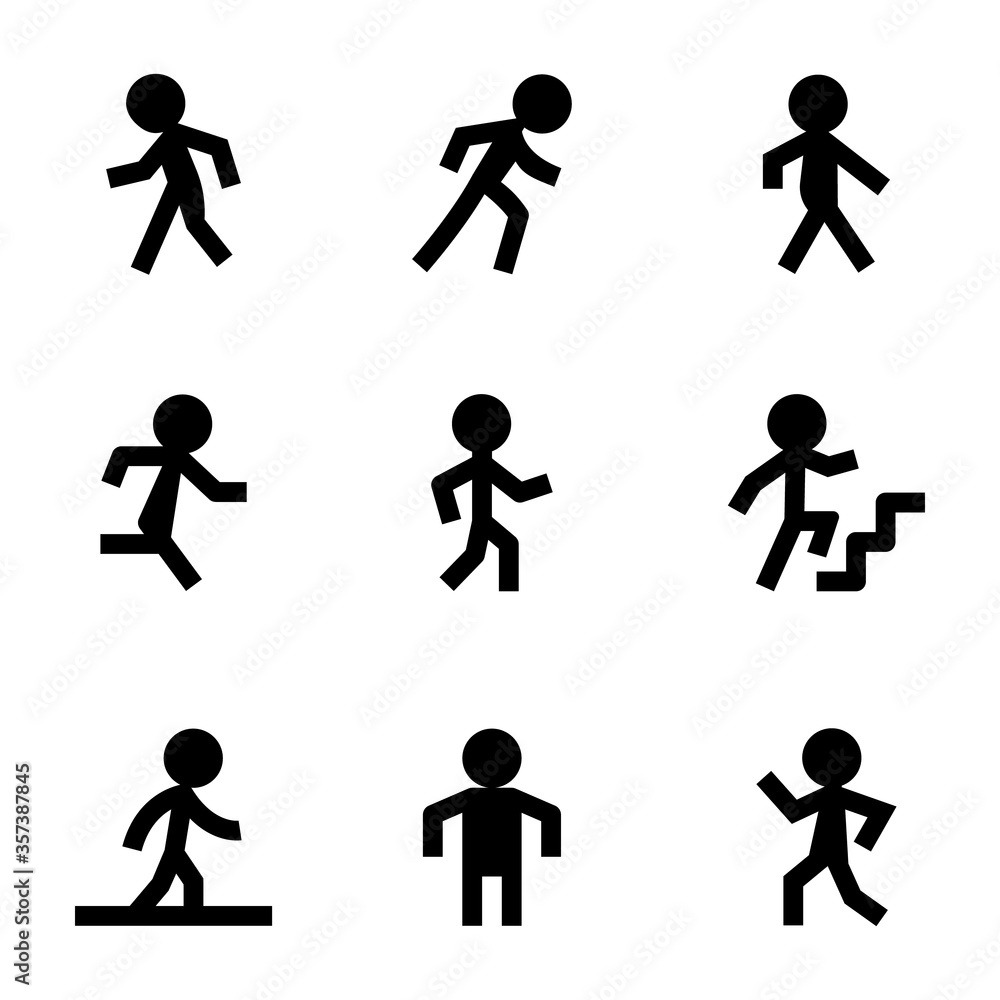 Walking Person Vector Icons 1 Walking Person Vector Icons 1
