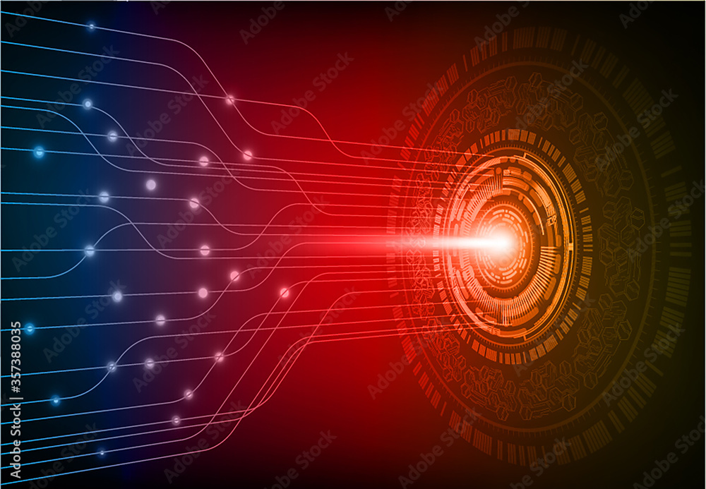 Blue eye cyber circuit future technology concept background Blue eye cyber circuit future technology concept background