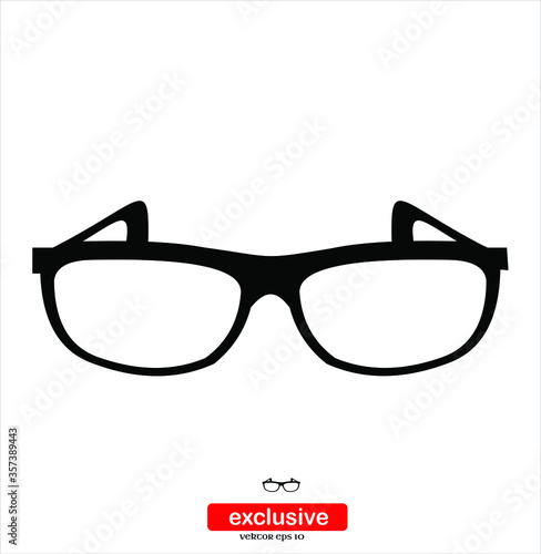 Glasses Icon.Flat design style vector illustration for graphic and web design.