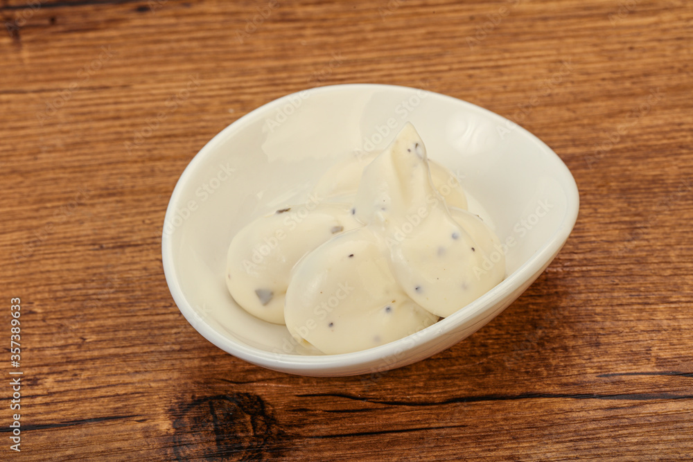 Caesar cream sauce with parmesan and herbs Caesar cream sauce with parmesan and herbs