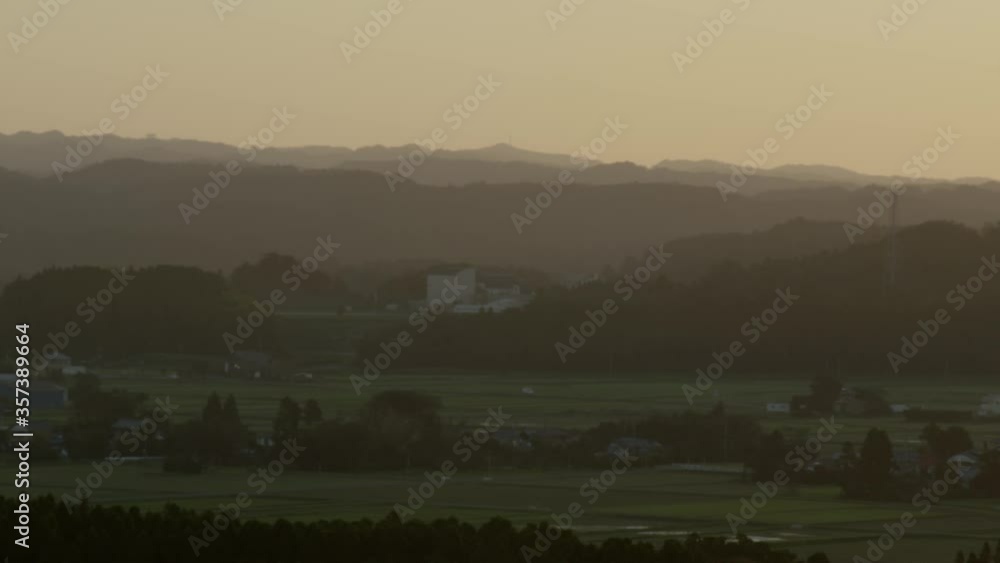 田舎の夕日 田舎の夕日