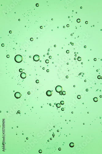 Cream gel green transparent cosmetic sample background