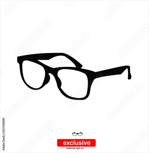 Glasses Icon.Flat design style vector illustration for graphic and web design.