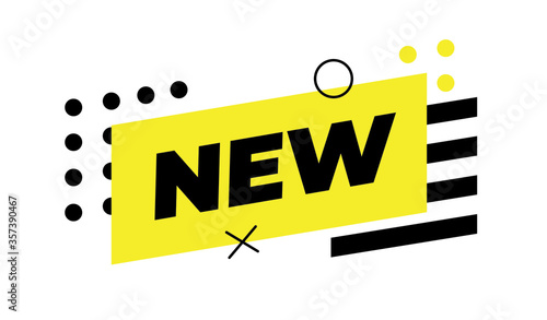 Modern abstract New yellow and black banner for website